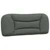 Image de vidaXL Coussin de tÃªte de lit gris foncÃ© 100 cm tissu
