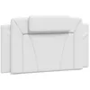 Image de vidaXL Coussin de tÃªte de lit blanc 100 cm similicuir