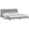 Image de vidaXL Cadre de lit avec tÃªte de lit Gris clair 200x200 cm Tissu