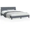 Image de vidaXL Cadre de lit sans matelas gris foncÃ© 160x200 cm velours