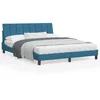 Image de vidaXL Cadre de lit sans matelas bleu 160x200 cm velours