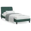 Image de vidaXL Cadre de lit avec tÃªte de lit Vert foncÃ© 90x190 cm Velours