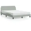 Image de vidaXL Lit avec matelas gris clair 120x200 cm velours