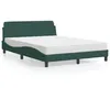 Image de vidaXL Lit avec matelas vert foncÃ© 120x200 cm velours