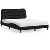 Image de vidaXL Lit avec matelas noir 140x200 cm similicuir