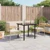 Image de Vidaxl Ensemble Ã Manger De Jardin Et Coussins 3 Pcs Beige Poly Rotin
