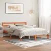 Image de vidaXL Cadre de lit sans matelas cire marron 120x190cm bois pin massif
