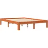 Image de vidaXL Cadre de lit sans matelas cire marron 140x190cm bois pin massif