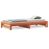Image de vidaXL Lit de jour et lit gigogne sans matelas cire marron 80x200 cm