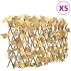 Image de vidaXL Treillis de feuille d'Ã©rable artificiel extensible 5 pcs