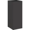 Image de Vidaxl JardiniÃ¨re Noir 32x29x75 Cm Acier LaminÃ© Ã Froid