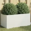 Image de Vidaxl JardiniÃ¨re Blanc 62x30x29 Cm Acier LaminÃ© Ã Froid
