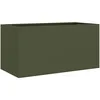Image de Vidaxl JardiniÃ¨re Vert Olive 62x30x29 Cm Acier LaminÃ© Ã Froid
