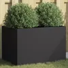 Image de Vidaxl JardiniÃ¨re Noir 62x40x39 Cm Acier LaminÃ© Ã Froid