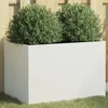 Image de Vidaxl JardiniÃ¨re Blanc 62x40x39 Cm Acier LaminÃ© Ã Froid