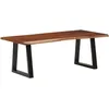 Image de vidaXL Table basse marron miel 110x55x40 cm bois massif d'acacia