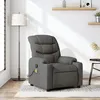 Image de vidaXL Fauteuil de massage inclinable Gris foncÃ© Tissu