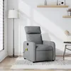 Image de vidaXL Fauteuil de massage inclinable Gris clair Tissu