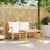 Image de Vidaxl Salon De Jardin 2 Pcs Avec Coussins Bambou