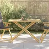Image de Vidaxl Table De Jardin Pliable 110x55x75 Cm Bambou