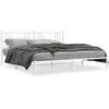 Image de vidaXL Cadre de lit mÃ©tal sans matelas et tÃªte de lit blanc 183x213 cm