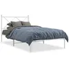 Image de vidaXL Cadre de lit mÃ©tal sans matelas et tÃªte de lit blanc 100x190 cm