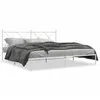 Image de vidaXL Cadre de lit mÃ©tal sans matelas et tÃªte de lit blanc 183x213 cm