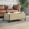 Image de vidaXL Table basse avec roulettes chÃªne sonoma bois d'ingÃ©nierie