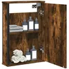 Image de VidaXL Armoire Ã  miroir de salle de bain chÃªne fumÃ© bois d'ingÃ©nierie
