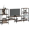 Image de vidaXL Meuble TV chÃªne marron 206,5x28,5x95 cm bois d'ingÃ©nierie