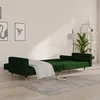 Image de vidaXL CanapÃ©-lit Ã  2 places avec deux oreillers Vert foncÃ© Velours