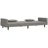 Image de CanapÃ©-Lit 2 places avec 2 Coussins Velours Gris Clair Convertible 220 cm