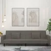 Image de vidaXL CanapÃ©-lit Ã  2 places avec deux oreillers Gris foncÃ© Velours