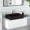 Image de vidaXL Vasque 50x38x11 cm fonte minÃ©rale/marbre noir mat