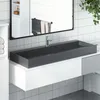 Image de vidaXL Vasque 120x46x11 cm fonte minÃ©rale/marbre anthracite