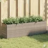 Image de Vidaxl JardiniÃ¨re Avec 3 Pots Gris 105x30x32 Cm RÃ©sine TressÃ©e