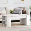 Image de vidaXL Table basse blanc 102x55x42 cm bois d'ingÃ©nierie