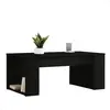 Image de Tables basses VidaXL  Table basse  bois d'ingénierie noir 102x55x42 cm P31599850