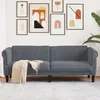 Image de vidaXL CanapÃ© Ã  3 places gris foncÃ© velours