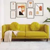 Image de vidaXL CanapÃ© avec coussins 3 places jaune velours