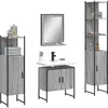 Image de vidaXL Ensemble d'armoires de salle de bain 4 pcs sonoma gris
