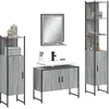 Image de vidaXL Ensemble d'armoires de salle de bain 4 pcs sonoma gris