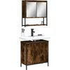 Image de Vidaxl Ensemble De Meubles De Salle De Bain 2 Pcs ChÃªne FumÃ©