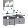 Image de vidaXL Ensemble de meubles de salle de bain 3 pcs Sonoma gris