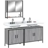 Image de vidaXL Ensemble de meubles de salle de bain 3 pcs Sonoma gris