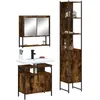 Image de Vidaxl Ensemble De Meubles De Salle De Bain 3 Pcs ChÃªne FumÃ©