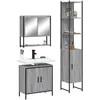 Image de vidaXL Ensemble de meubles de salle de bain 3 pcs Sonoma gris