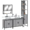 Image de vidaXL Ensemble de meubles de salle de bain 4 pcs Sonoma gris
