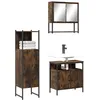 Image de Vidaxl Ensemble De Meubles De Salle De Bain 3 Pcs ChÃªne FumÃ©