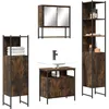 Image de vidaXL Ensemble de meubles de salle de bain 4 pcs ChÃªne fumÃ© Bois